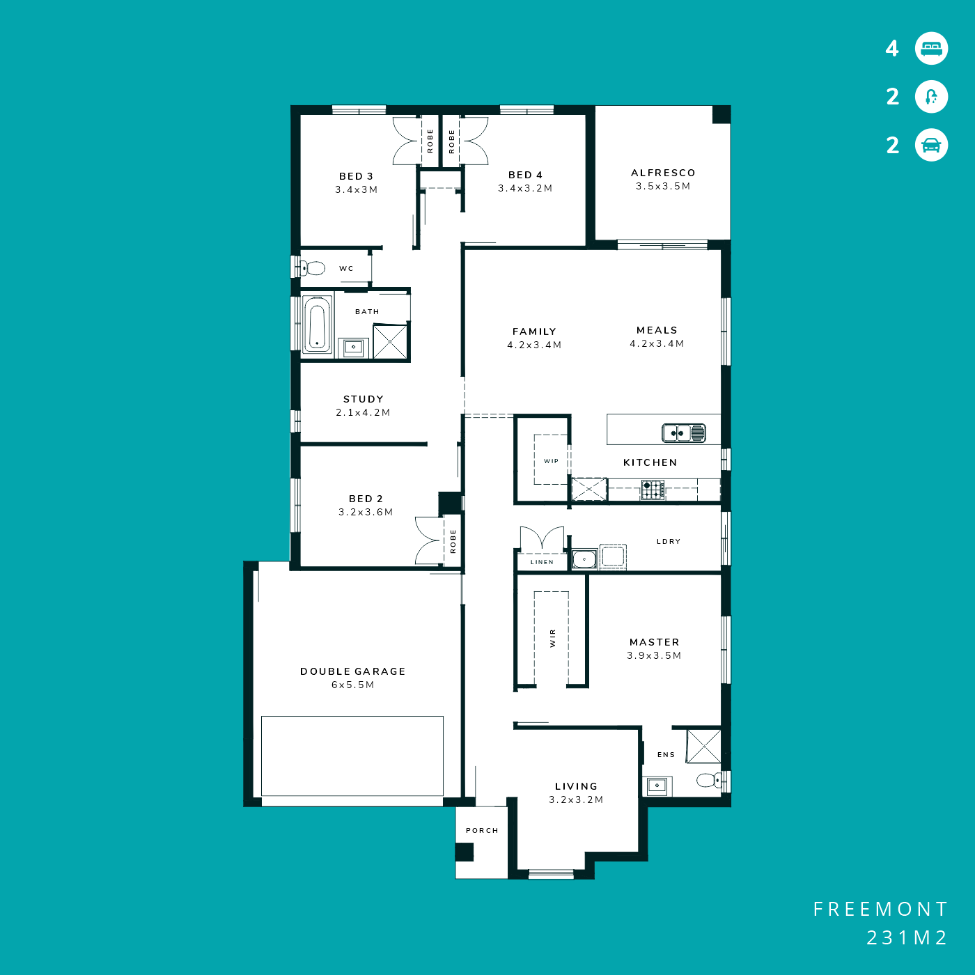 4 Bedroom Floorplan Victoria House & Land Design Low Deposit